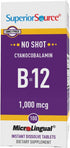Superior Source No Shot Vitamin B12 1000 mcg, Quick Dissolve MicroLingual Tablets, 100 Count