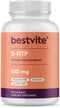 BESTVITE 5-HTP, 100mg, 120 Capsules, No Stearates or Flow Agents