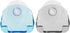 kwmobile 2x Razor Holder with Suction Cup - Self-Adhesive Shaver Wall Mount - Black/Light Blue/Transparent Bathroom
