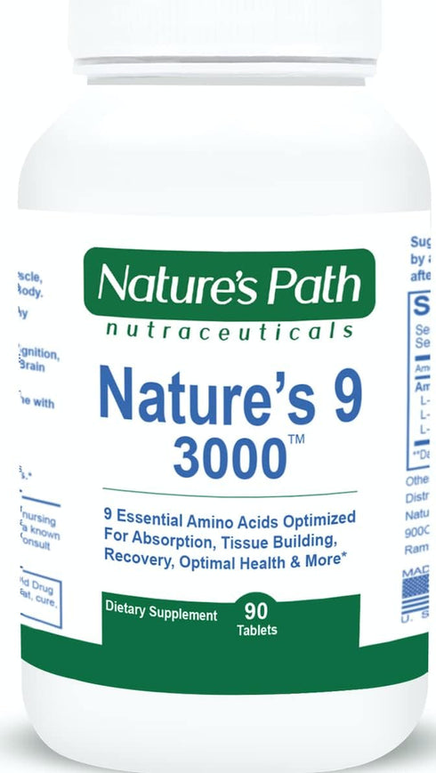 Nature's 9 Essential Amino Acids Supplement, Best EAA Amino Acid Complex, Vegan, 90 Pills