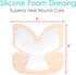 POSTOP MEDICAL WEAR 8"x 8" Heels(Pack 2) Heel Silicone Foam Dressing Wounds Bandages with Gentle Adhesive Border Heel