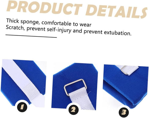 Ipetboom 4pcs Hospital Patient Hands and Feet Straps for Fall Prevention Medical Use for Elderly Postoperative Patients