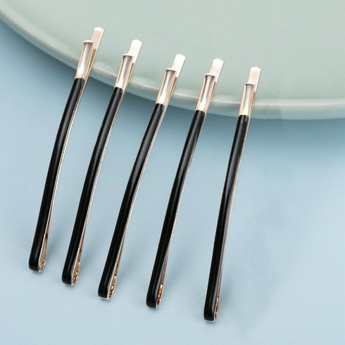 Jumbo Bobby Pins, Metal Hair Pins, 10pcs (5 Long and 5 Short) for Hair Decoration, Black