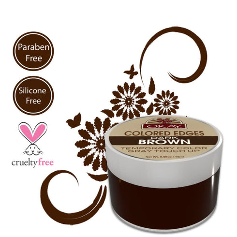 OKAY COLORED EDGES DARK BROWN .5 oz / 15 ml