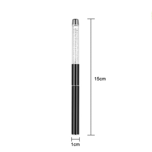 LWBTOSEE 2pc Nail Ombre Brush for Nail Art Painting, UV Gel Polish Gradient Color, Black & White