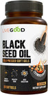 LIVEGOOD Black Seed Capsules, Cold Pressed Black Cumin Seed Supplement for Immune