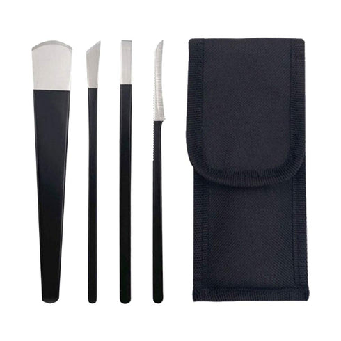 Pedicure Knife Set, 4Pcs for Feet Ingrown Toe Nail Correction with Storage Bag (4 Pieces Set)