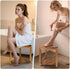 BHNJUTM 14.5 Corner Shower Stool in,Shower Foot Rest with Storage Shelf, Shower Shaving Stool for Shaving Legs, Shower