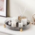 Makeup Perfume Organizer, 360° Rotating Skincare Tray, Spinning Cosmetics Organizer for Bathroom Countertop, Clear