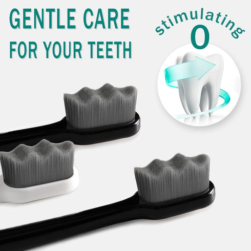 GoldDawn Extra Soft Toothbrush for Sensitive Teeth and Gums, Micro Fur Manual Toothbrush with 20000 Ultra Soft Bristles