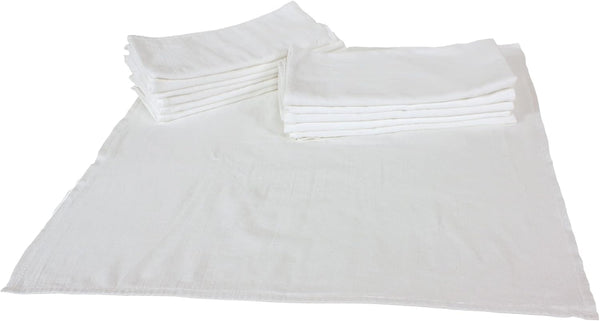 OsoCozy Bleached Birdseye Flat Cloth Diapers (1 Dozen) - 27.5 x 30.5