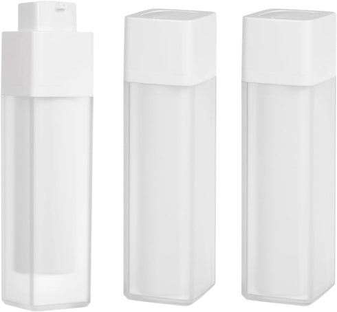 minkissy 3pcs Empty Airless Lotion Cream Pump Plastic Container - 30ml Refillable Cosmetic Bottle Dispenser