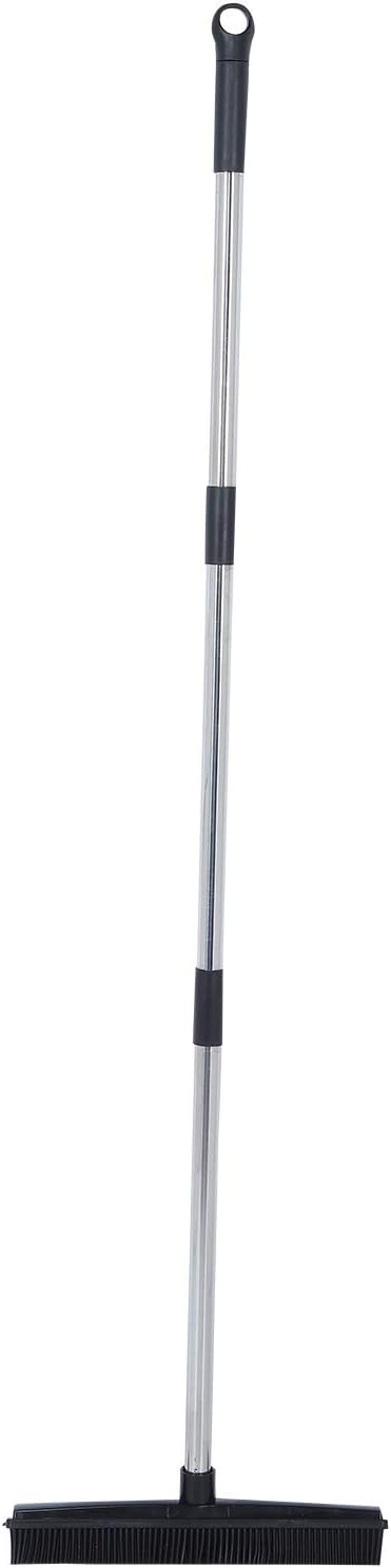 Multifunction Telescopic Floor Carpet Broom - Carpet Hair Removal Tool for Pet Hair Dust Removal (Black)