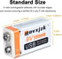 USB 9V Rechargeable Battery, Quick Charge in 1.5 Hours, 1200mAh with Type C Port Cable (2-Pack)