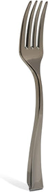Premium Mini Disposable Silver Plastic Spoons and Forks Set, 40 Piece Bundle for Dessert and Appetizers, Tiny Cocktail
