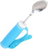 Adaptive Utensils, 2 in 1 Spoons Forks, Stainless Steel Flatware with Adjustable Strap for Elderly Independent Eating