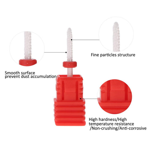 Sonew Nail Drill Bit - 4 Types Ceramic Grinding Head for Manicure Machine Accessories