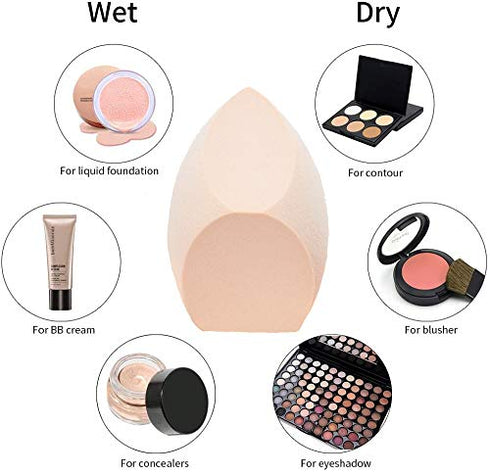 Makeup Sponge Blender & Holder, BIG & SOFT Beauty Blender Puff Set, Applicator Blending Blenders & Sponge Holder