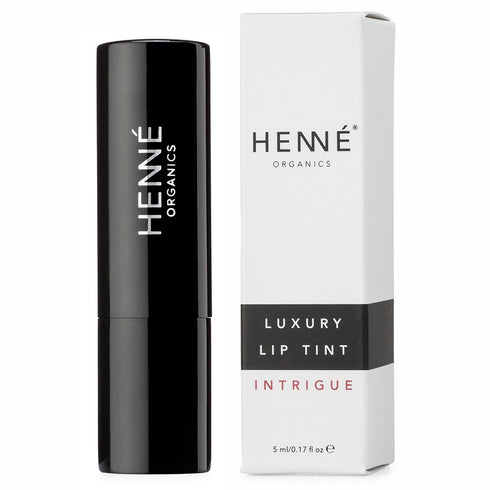 Henné Organics Luxury Lip Tint - Intrigue (Brick Red) Moisturizing, Sheer Natural Color