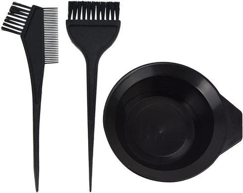 YANTAISIYU 3 Pcs Salon Hair Dyeing Kit Tools - Hair Color Mixing Bowl Tinting Brush and Angled Comb