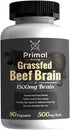 Primal Being Grassfed Beef Brain Supplement, Supports Memory, Mood, Focus, Energy, Cognitive Health - 90 Capsules,