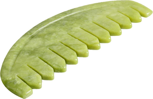 MYMEO Jade Massage Comb Face Gua Sha Massager Natural Stone Gouache Scraper Head Neck Back Leg Skin Care Tool