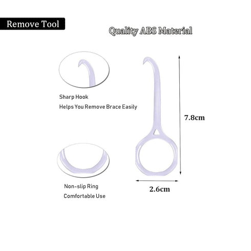Orthodontic Retainer Case with 2 Pcs Aligner Removal Tool in Black & White
