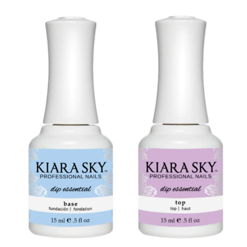 KIARA SKY Liquid Essentials Dip Manicure, 0.5 fl oz, Step #2 Base Coat & #4 Top Coat Duo