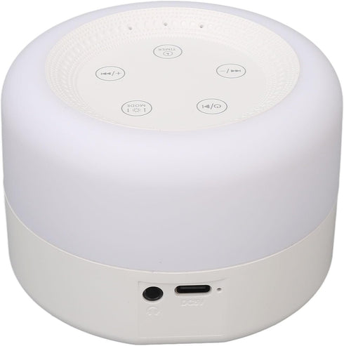 PABVZS White Noise Device Portable Sound Machine for Kids Adults Colorful Light Various Music USB Rechargeable Promote