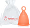 Peachlife Silicone Menstrual Cup with Loop Pull Stem for Easy Removal - Reusable 12 Hour Tampon Alternative - Medium