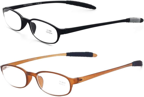 Lightweight Reading Glasses, Flexible Memory Plastic Readers for Men and Women