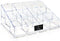 Isaac Jacobs Clear Acrylic Nail Polish Holder, 12 Compartment Organizer for Makeup and Essential Oils, 3 Rows (x4)