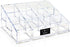Isaac Jacobs Clear Acrylic Nail Polish Holder, 12 Compartment Organizer for Makeup and Essential Oils, 3 Rows (x4)