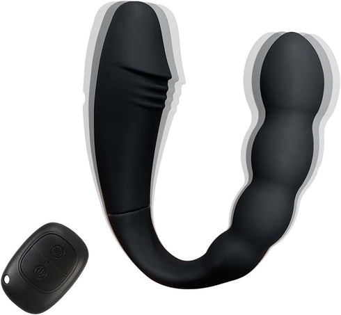 GURIDO 10 Double-Head Vibrator Clitoral Stimulator with Vibration Modes, Vibrating Double-Ended Anal Bead Butt