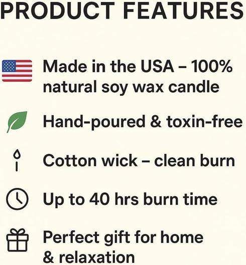 ZENIKAH 8 oz Luxury Scented Candle Hand-Poured Soy Wax | Aromatherapy Candle for Relaxation, Stress Relief & Home Dcor