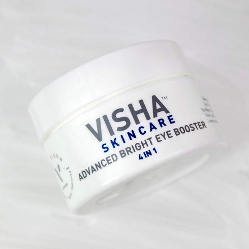 Visha Skincare Advanced Bright Eye Booster 4 in 1 Cream, Under Eye Cream for Dark Circles, 0.5oz