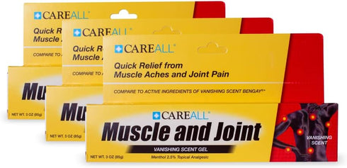 CareAll Muscle & Joint Gel - Non-Greasy Pain Relief Gel for Muscle, Back, Arthritis, 3.0 oz (3 Pack)