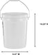 United Solutions 5 Gallon Bucket, 3 Pack, White, Heavy Duty BPA-Free Plastic, Comfortable Handle, Easy to Clean