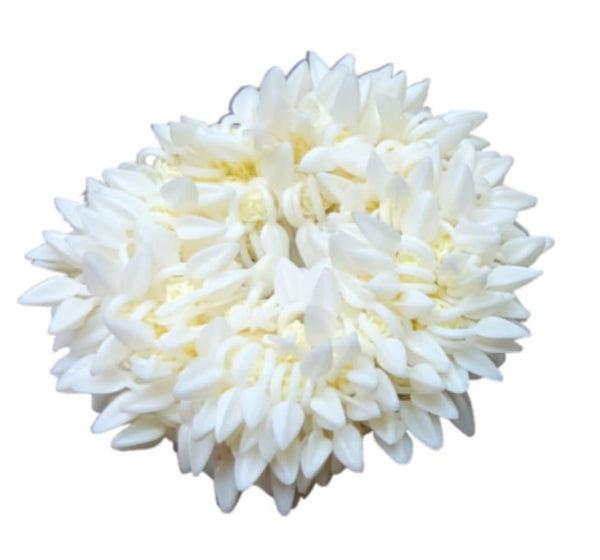 Traditional Indian Hair Accessories - White Gajra Artificial Flower Jewelry Veni Tiara for Women Party Wear