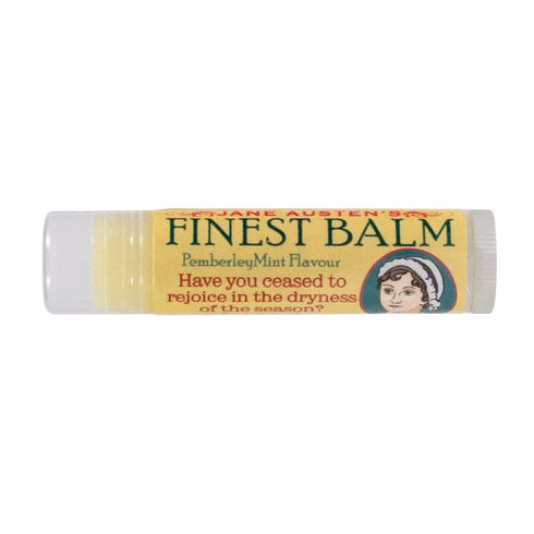 Jane Austen's Finest Balm, Lip Balm Tube, Peppermint Flavored - Cruelty-Free, Made in The USA from Natural Ingredients