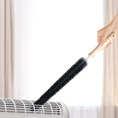 2Pcs Dryer Lint Brush, 16 inch Flexible Radiator Brush with Wooden Handle, Soft Bristle Vent Cleaner