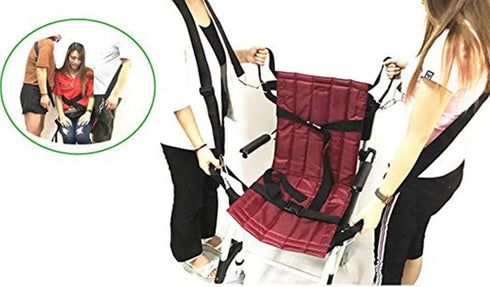 Jeamive Foldable Patient Lift Stair Slide Board,Mobility Aids Equipment Transfer Emergency Evacuation Wheelchair Belt