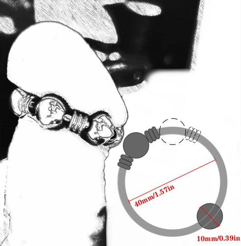 TenFruit Ejaculation(1.57") Male Penis Ring Stainless Steel Glans Cock Ring Semen Lock Erection Enhancing Orgasm