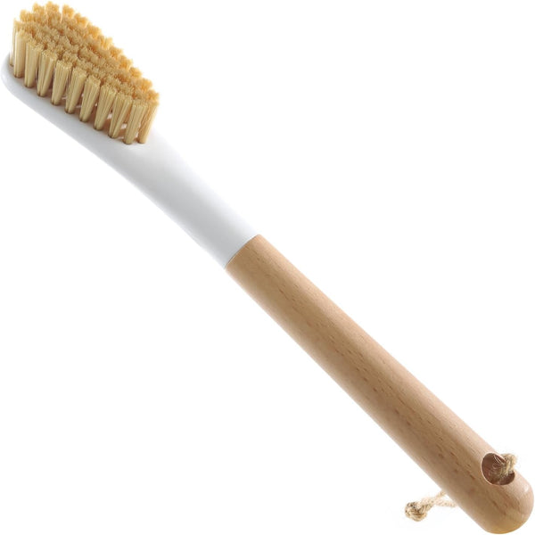 Wood Laundry Brush - OSCIOSS Laundry Stain Brush with Long Handle and Soft Bristle for Cleaning Clothes and Shoes