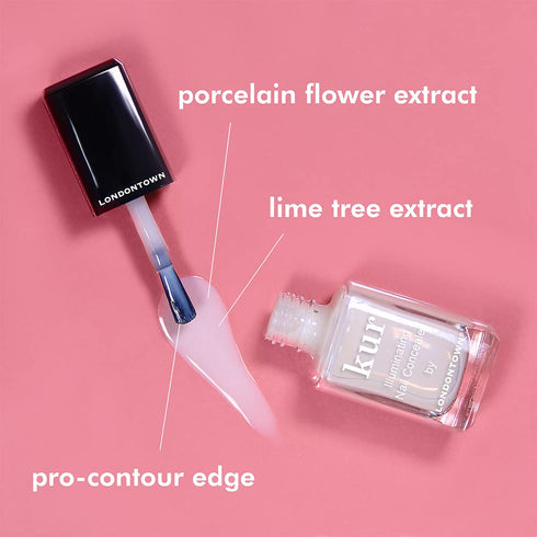 LONDONTOWN kur Illuminating Nail Concealer - Vegan, Long Lasting Brightening Nail Polish