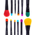 SHANY Vegan Makeup Brushes - LUNA, 6 PC Double Sided Travel Brushes with 12 Unique Bristles & Storage Pouch