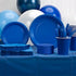 Blue Plastic Cutlery Set, Fork, Spoon, Knives, 48pc Set