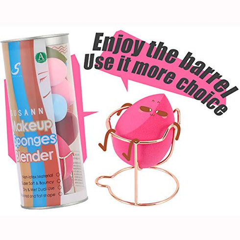 Makeup Sponge Blender Set, 12pcs Beauty Sponges and 1PCS Holder, Flawless Cosmetic Puff for Cream, Liquid Foundation &