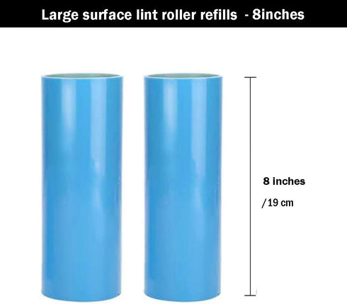 2 Pack Reusable Lint Roller Refills, Large Washable Lint Roller 8 inches Cat Dog Pet Hair Remover for Carpet Floor Sofa