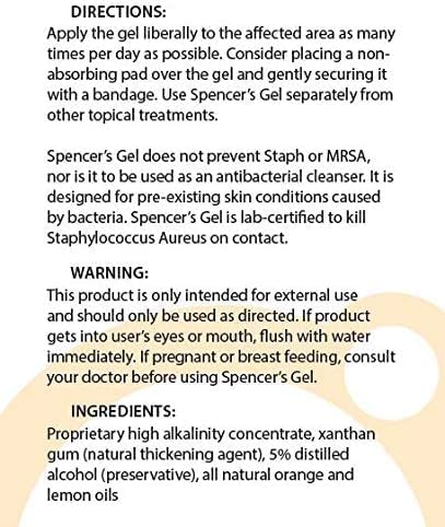 Spencer's Gel Alkaline Formula (8oz) - High-pH Solution for Stubborn Skin Issues, Non-Stinging